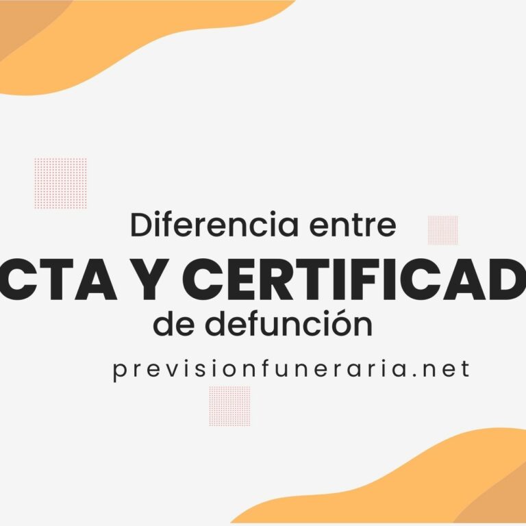 acta y certificado de defuncion