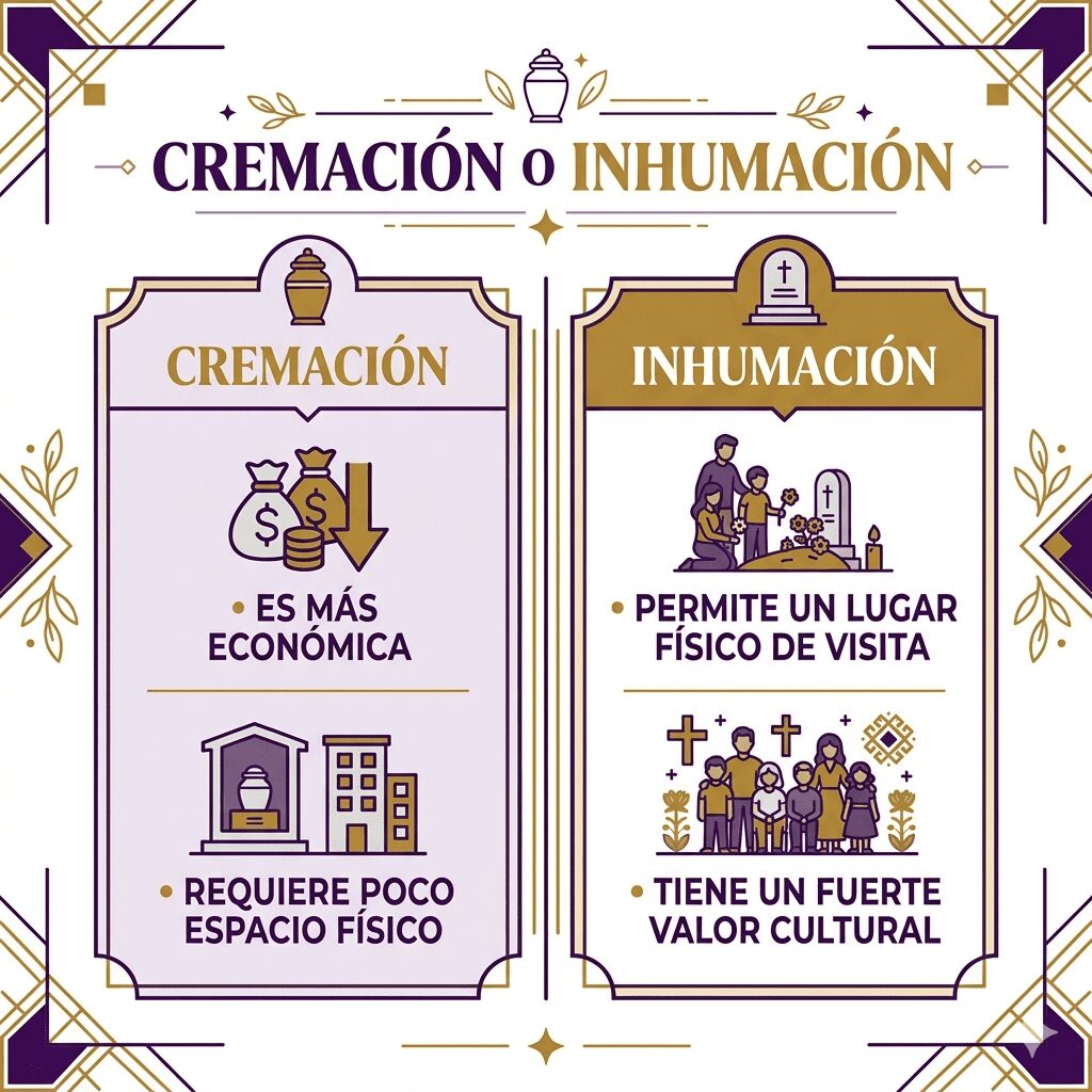 comparativo cremación e inhumación