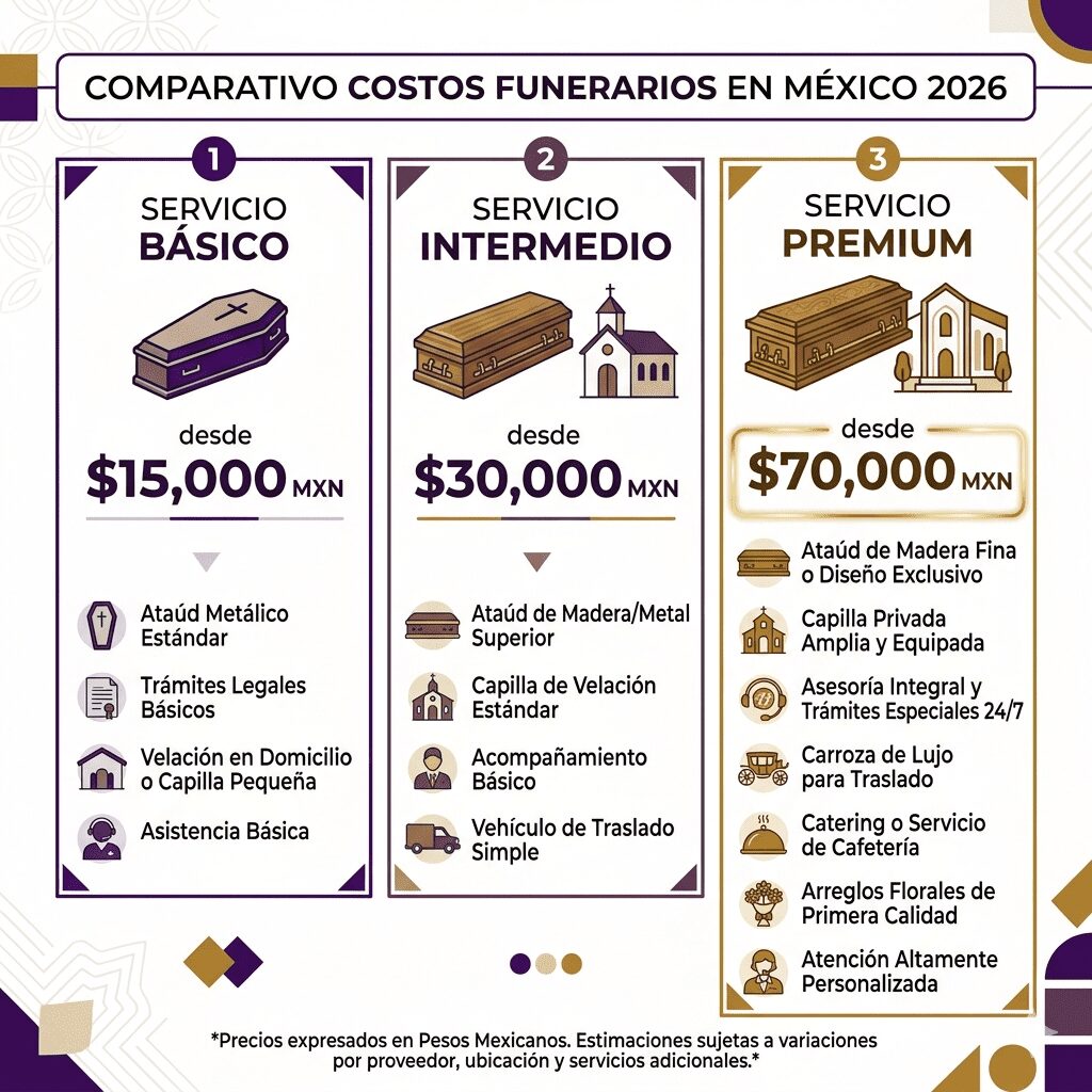 comparativa de precios funerarios en México 2026